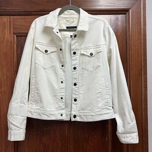 John Varvatos White Denim Jacket. Size small